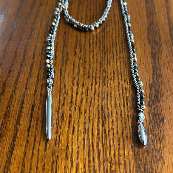 Stella & Dot Zoe Mixed Metals Lariat style necklace - Picture 2 of 8